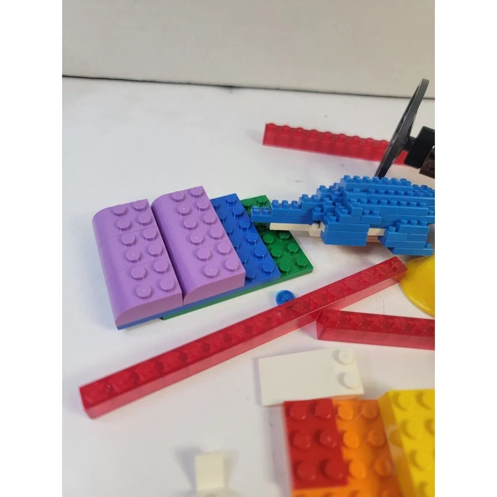 LEGO Mixed Parts Lot Bricks Plates Cannon Wheels Crocodile Build Vintage Pieces